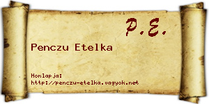 Penczu Etelka névjegykártya